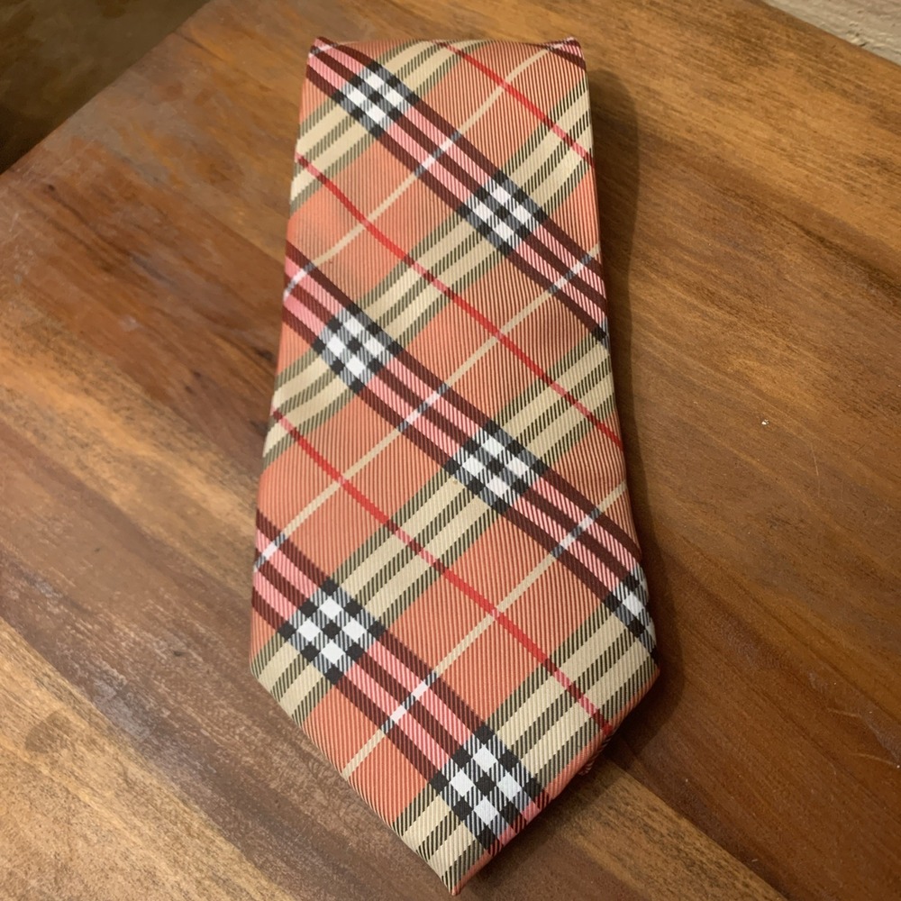 Burberry Men's Necktie Silk Nova Check Pattern Multicolors Classic See Details